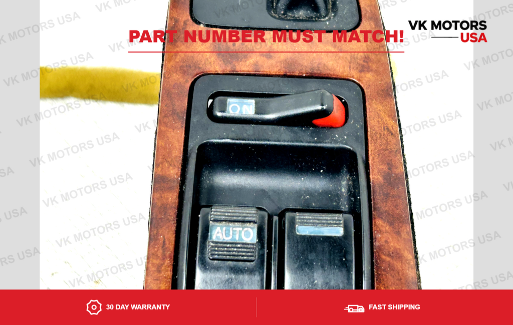 Acura  RL 2002 2004 Master Power Window Switch  Left Side 37750-SZ3-A05 Wood OEM