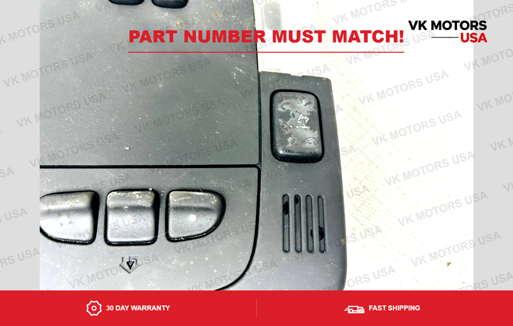Overhead Console Map Lights Sunroof Switch Homelink Shale 06-11 Cadillac DTS OEM