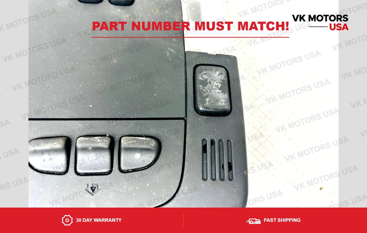 Overhead Console Map Lights Sunroof Switch Homelink Shale 06-11 Cadillac DTS OEM