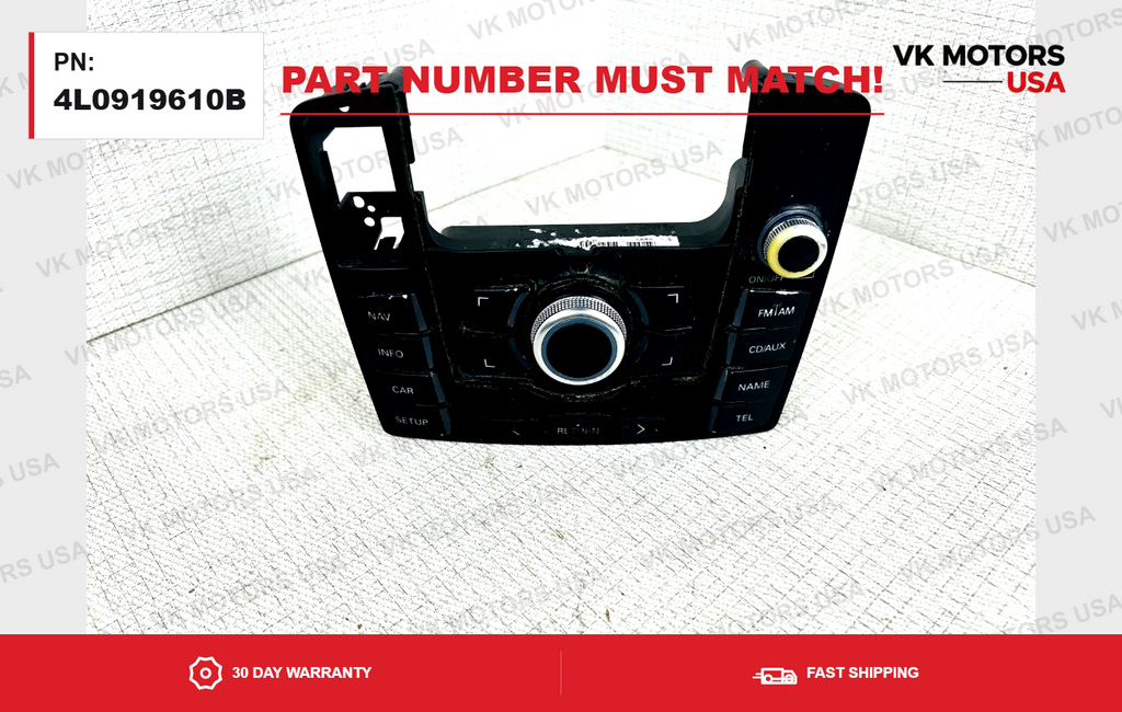 Multimedia Interface Control Switch MMI 4L0919610B 2007-2009 Audi Q7 OEM