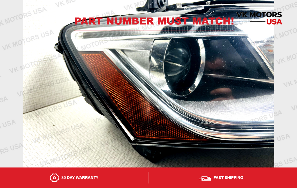 2013-2017 Audi Q5 Right Passenger Side Xenon Headlight Lamp 8R0941006E OEM