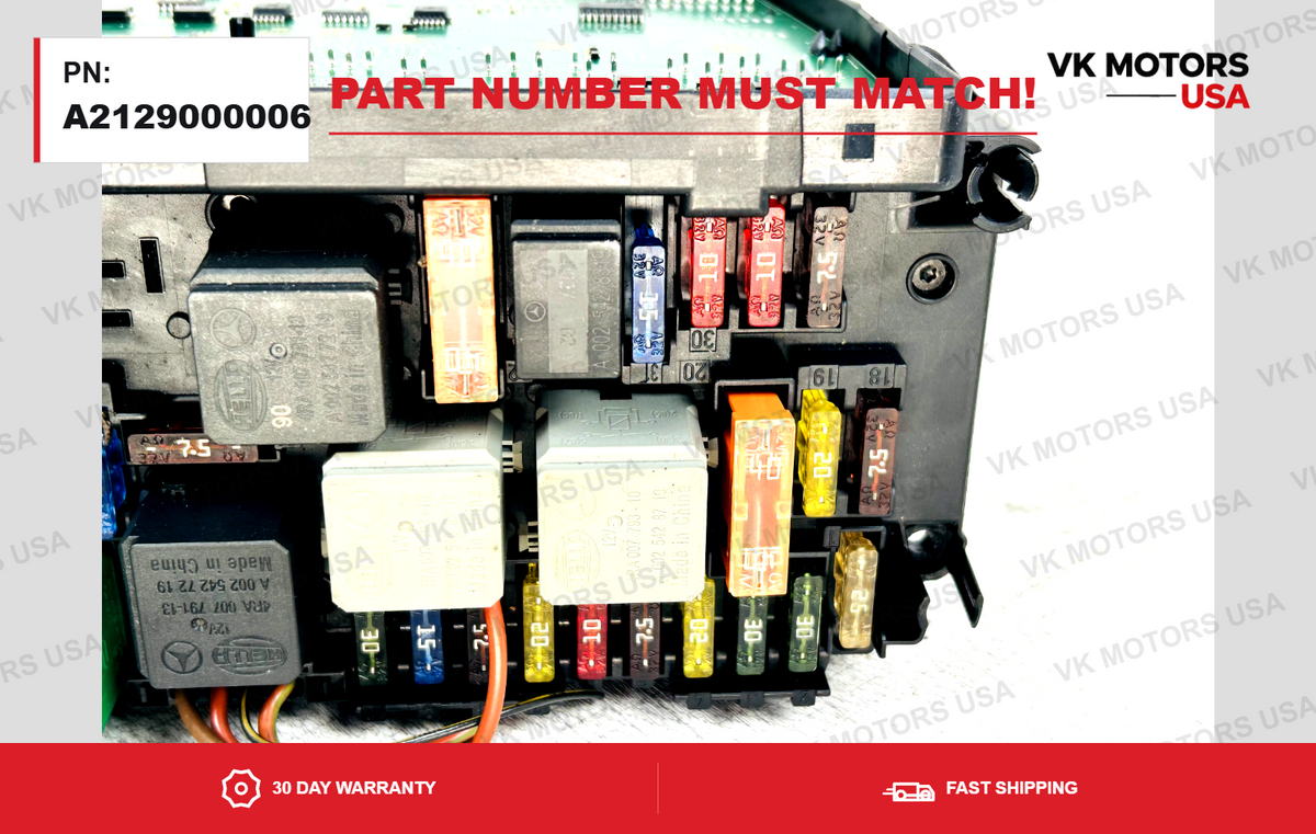 10-15 Mercedes W204 C250 SLK250 E350 Front SAM Module Fuse Box A2129000006 OEM