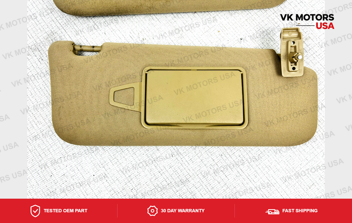 Sun Visor Set 2003-2009 Mercedes E320 E350 E500 E550 E55 E63 AMG Beige OEM