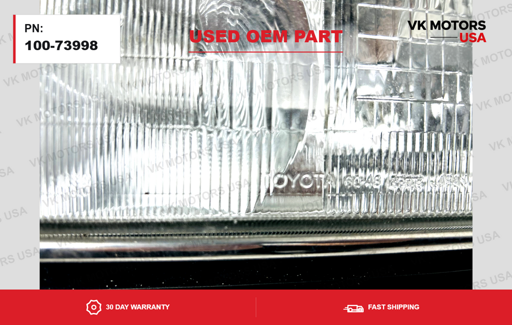 91 92 93 94 Toyota Land Cruiser Headlight Assembly OEM Drivers Left Side LH