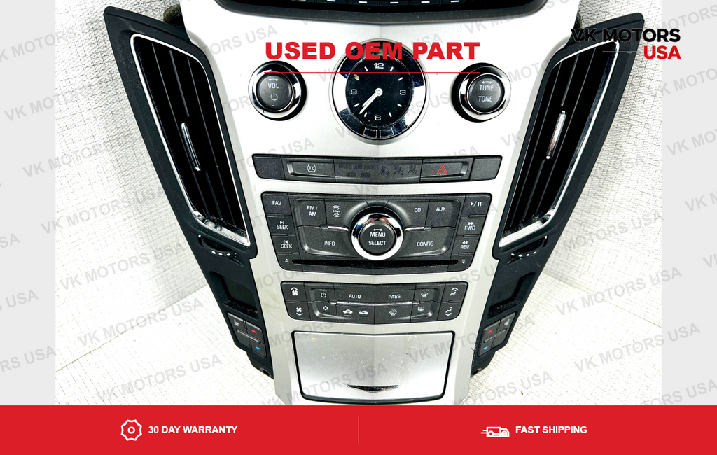 2008-2013 Cadillac CTS Dash AM FM Radio Stereo Control Panel Trim Bezel OEM