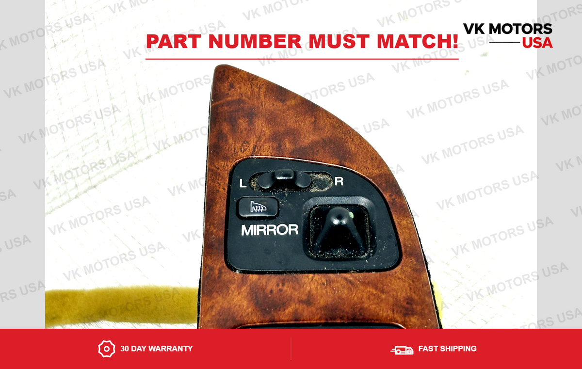 Acura  RL 2002 2004 Master Power Window Switch  Left Side 37750-SZ3-A05 Wood OEM
