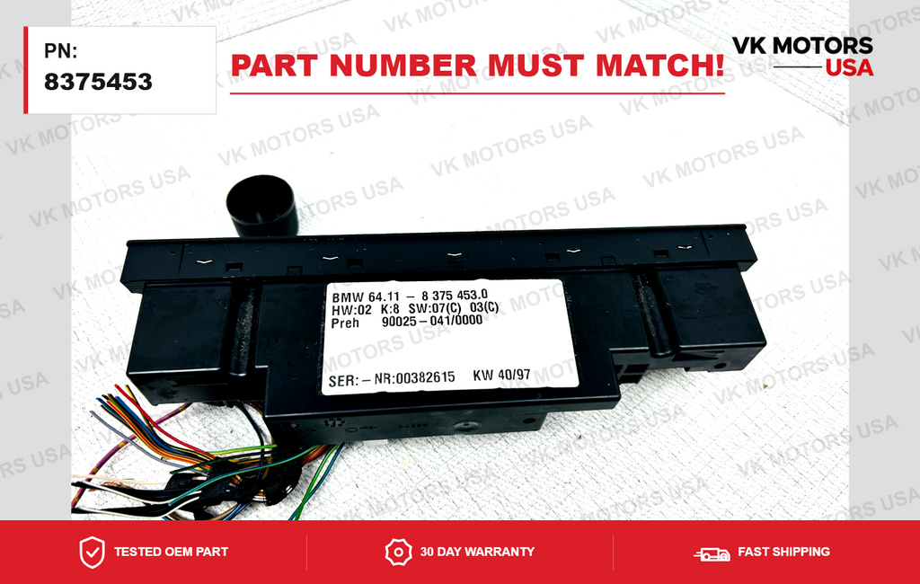BMW 5 E39 525 530 540 M5 AC Air Conditioning Heater Climate Control Unit 8375453