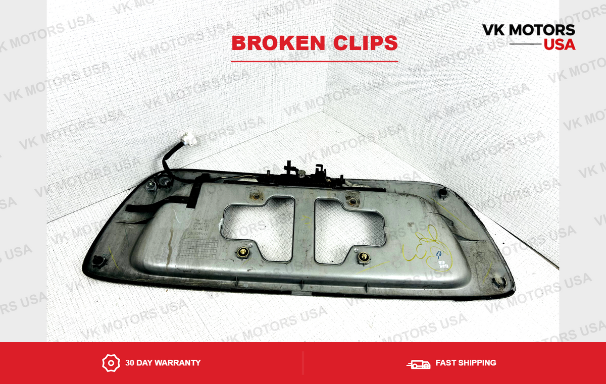 2001-2007 Toyota Sequoia Rear lift Gate License palte holder latch garnish Silver