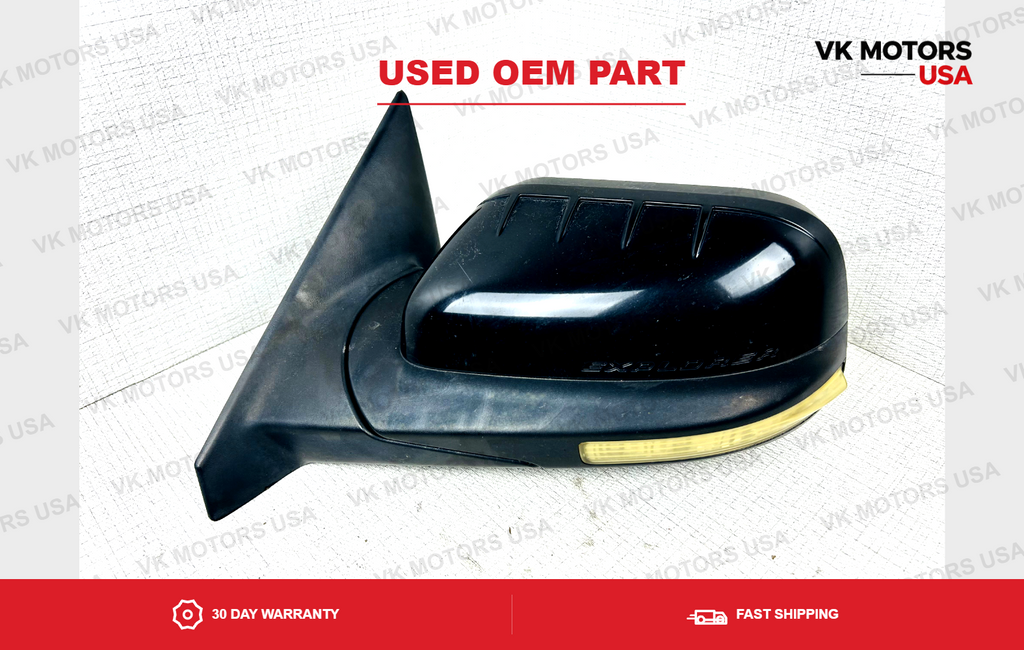 OEM Left Driver Side View Door Mirror Power 2011-2015 Ford Explorer Black