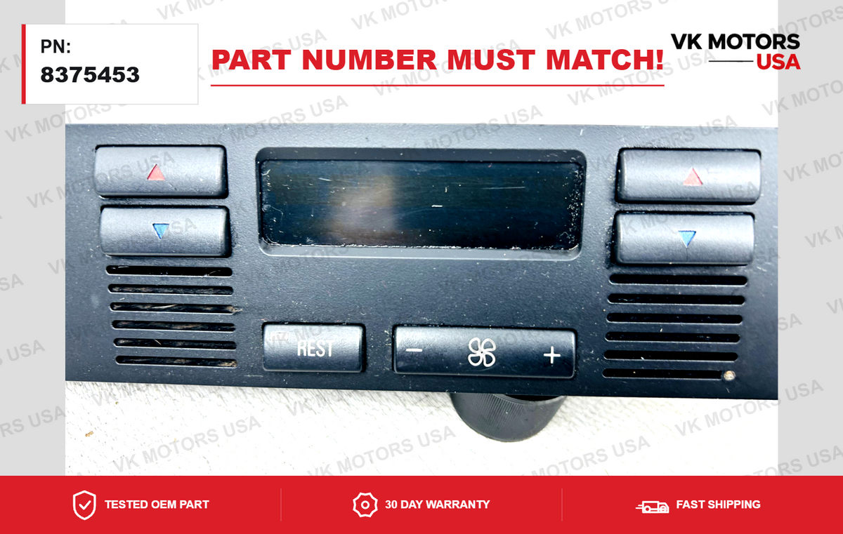 BMW 5 E39 525 530 540 M5 AC Air Conditioning Heater Climate Control Unit 8375453