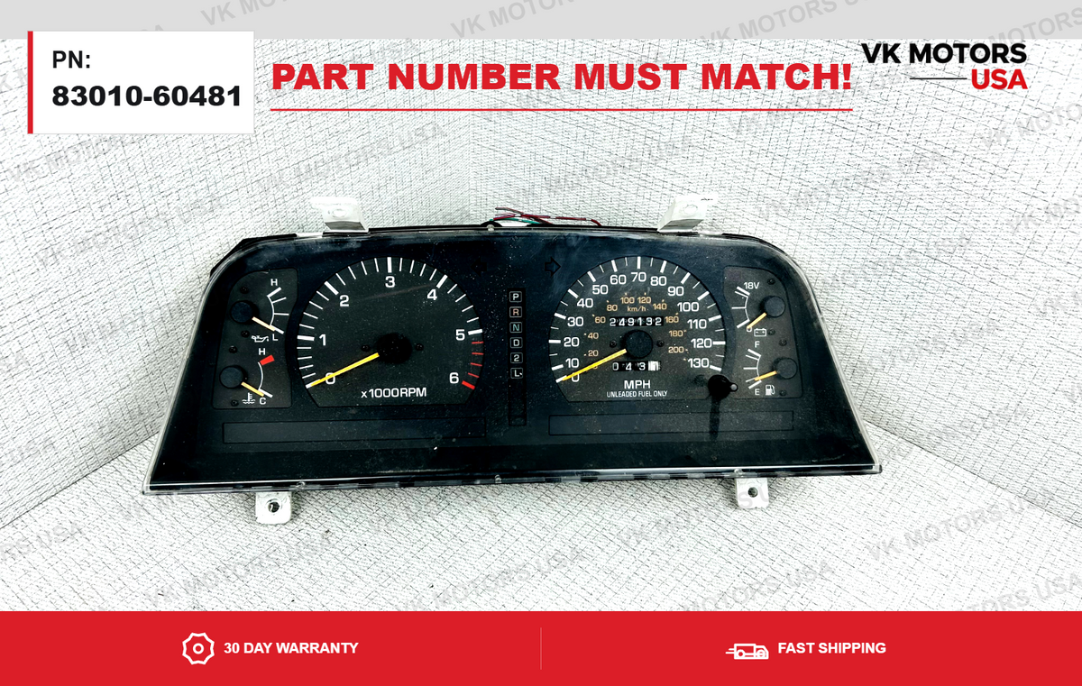 Toyota Land Cruiser 93-94 FZJ80 Locked Gauge Cluster Speedometr 83010-60481 249K