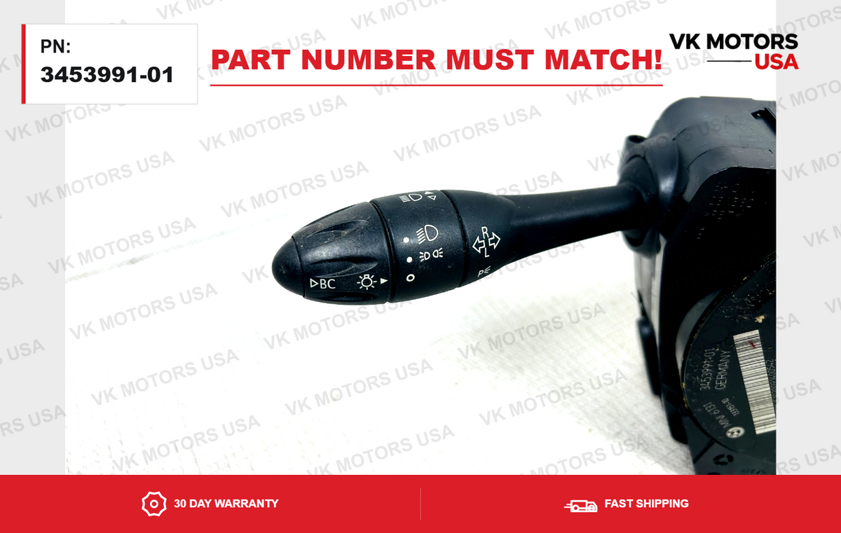 Turn Signal Wiper Switch Steering Column 3453991-01 MINI Cooper 2007–2013 OEM