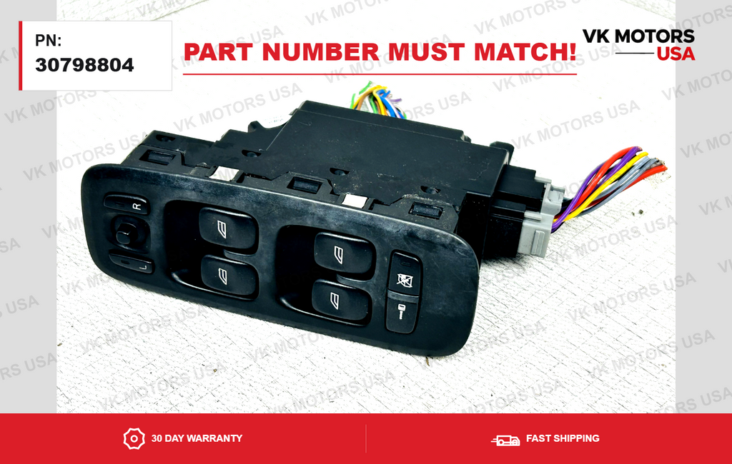 OEM 2007-2014 VOLVO S60 V70 XC90 Driver Door Master Window Switch 30798804 ✅