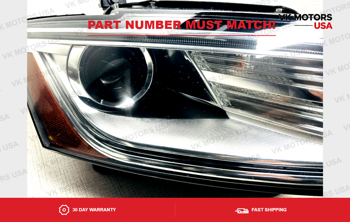 2013-2017 Audi Q5 Right Passenger Side Xenon Headlight Lamp 8R0941006E OEM