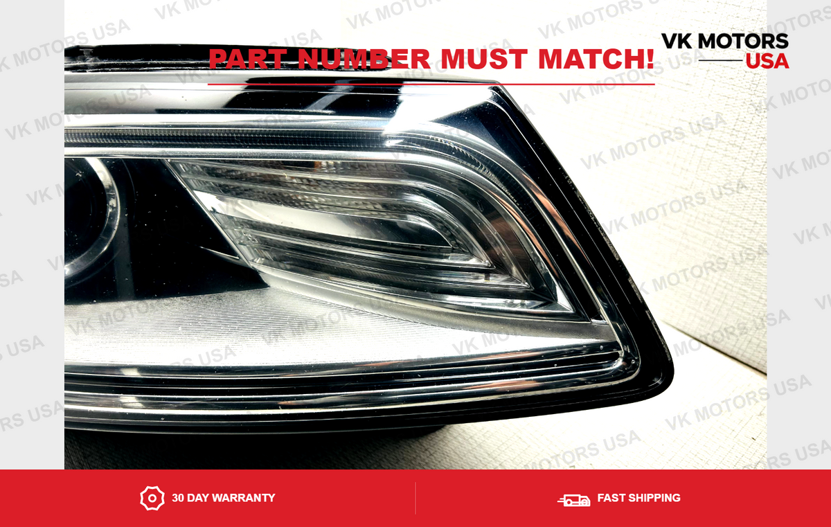 2013-2017 Audi Q5 Right Passenger Side Xenon Headlight Lamp 8R0941006E OEM