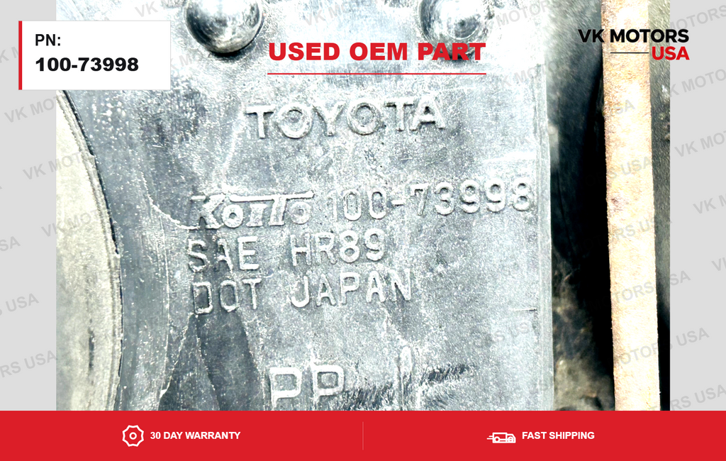 91 92 93 94 Toyota Land Cruiser Headlight Assembly OEM Drivers Left Side LH