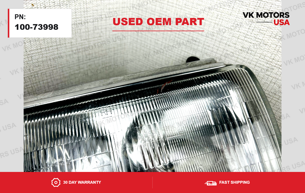 91 92 93 94 Toyota Land Cruiser Headlight Assembly OEM Passenger Right Side RH
