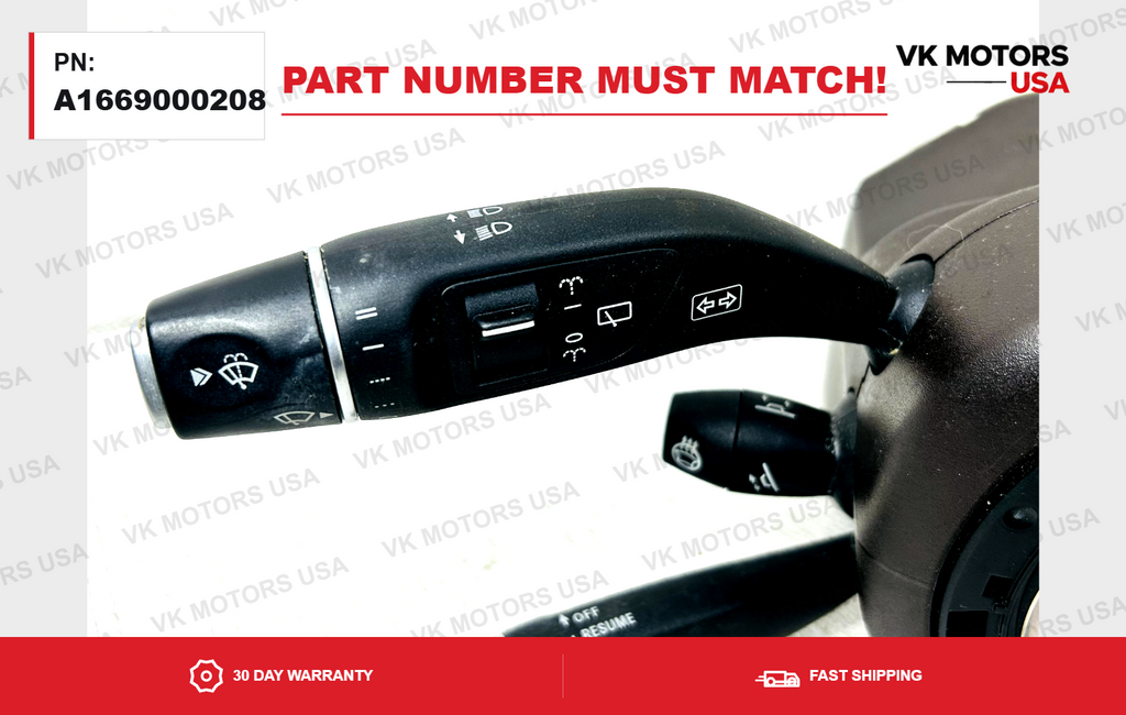 2016-19 Mercedes GLE350 Clock Spring Wiper HeadLight Column Switch A1669000208