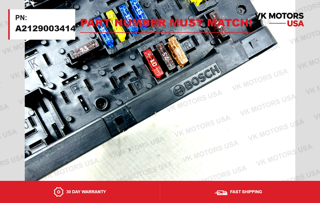 10-15 Mercedes W204 C250 SLK250 E350 Front SAM Module Fuse Box A2129003414 OEM