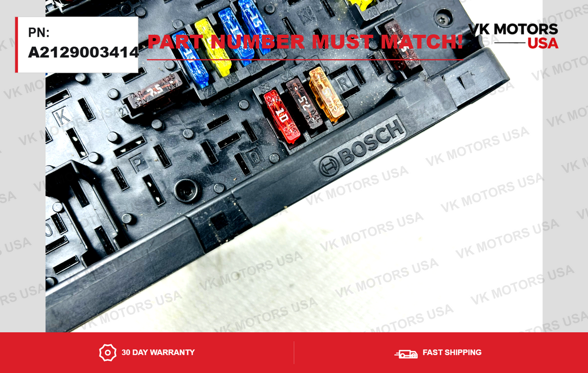 10-15 Mercedes W204 C250 SLK250 E350 Front SAM Module Fuse Box A2129003414 OEM