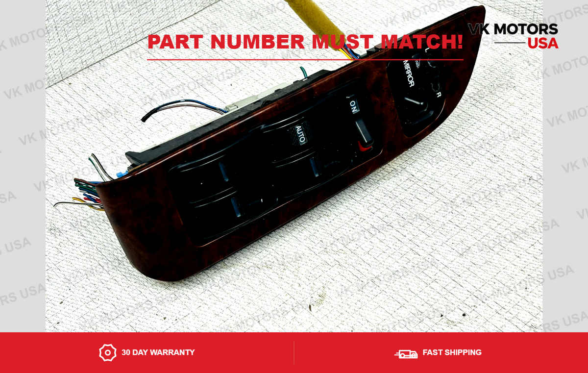 Acura  RL 2002 2004 Master Power Window Switch  Left Side 37750-SZ3-A05 Wood OEM