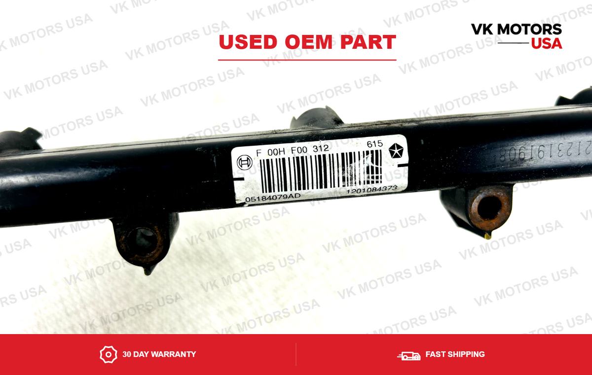 Mopar Fuel Rail With Injectors 3.6L Jeep Dodge Chrysler 2011-2023 OEM 05184079AD