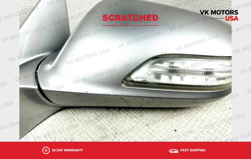 2007 2008 Acura TL Left Driver Side View Door Mirror Turn Signal OEM Silver