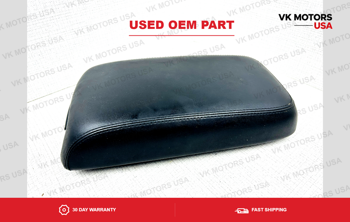 2011-2018 Dodge Charger Center Console Black Leather Black Stitch Armrest OEM