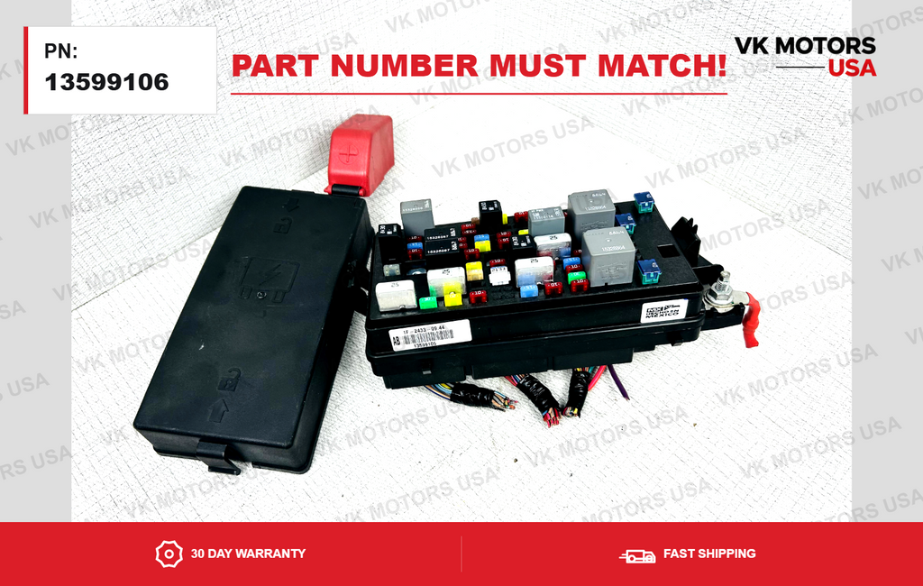 REAR FUSE BOX UNDER SEAT OEM  2008-2011  BUICK LUCERNE CADILLAC DTS 13599106