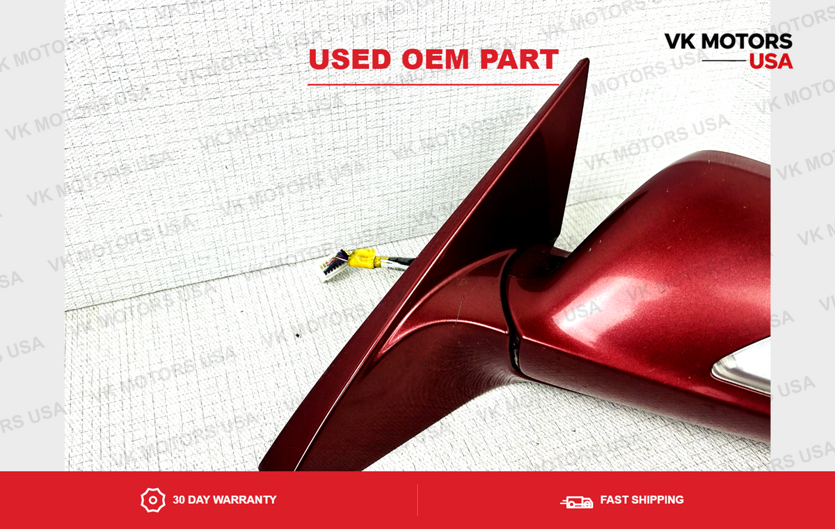 2007 2008 Acura TL Left Driver Side View Door Mirror Turn Signal OEM Red R528P