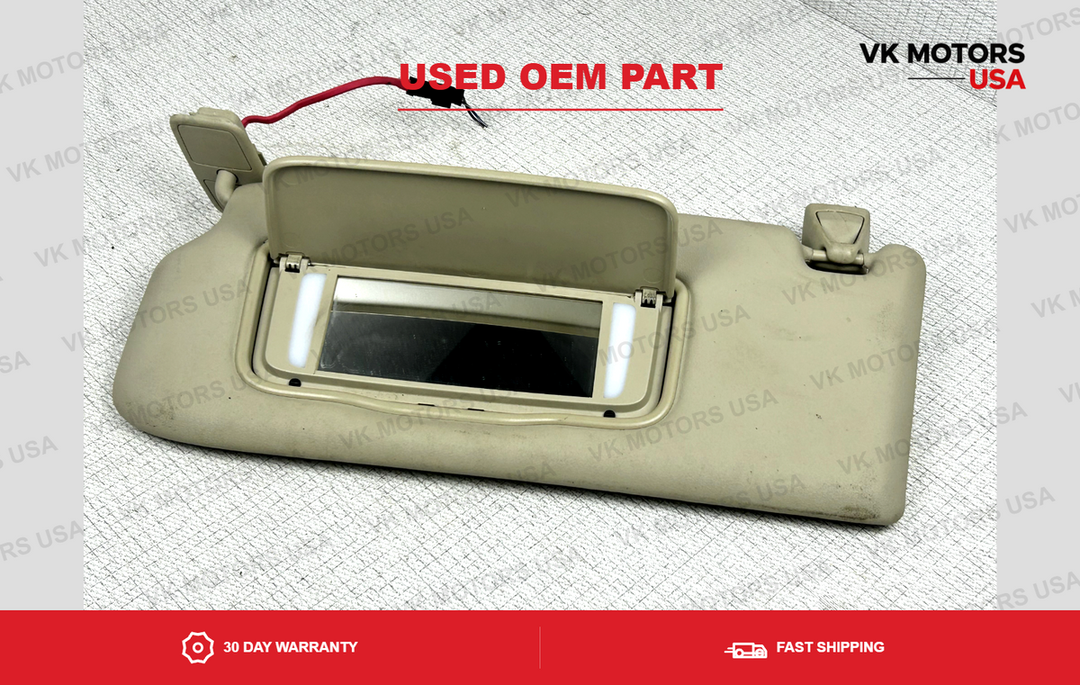 Left Driver Sunvisor with Homelink garage door opener beige 2010-2017 Volvo XC60