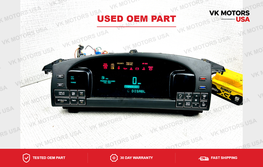 OEM Speedometer Gauges Instrument Cluster Digital 1997-99 Cadillac Deville 34K