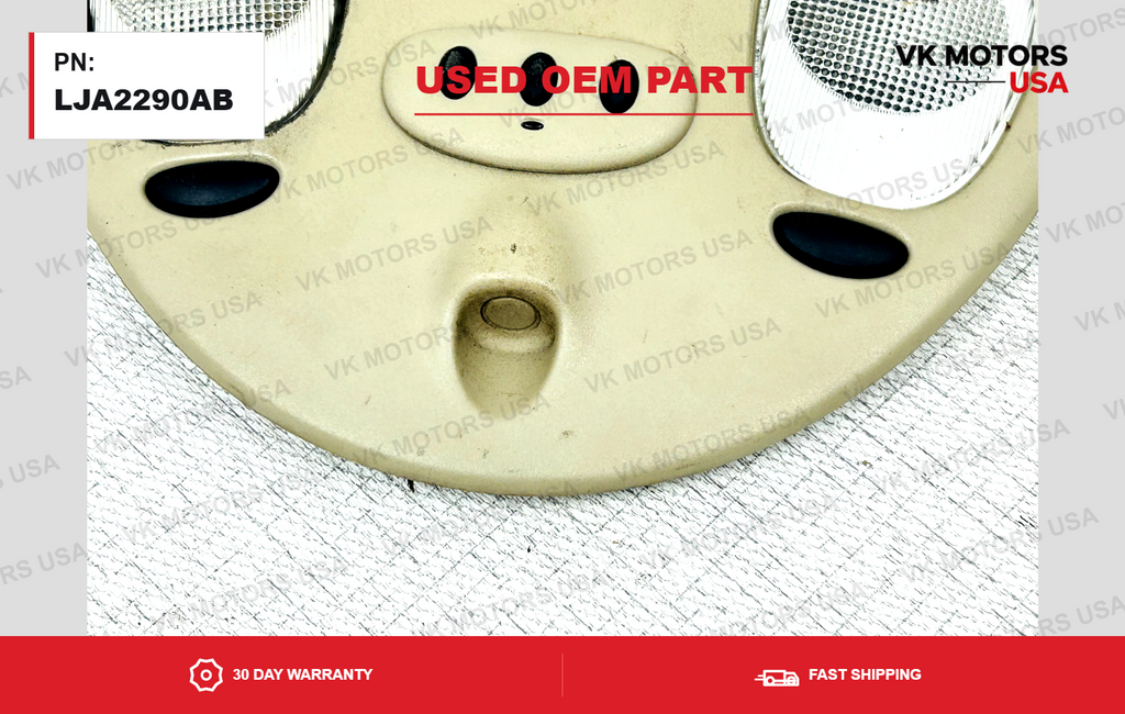 1997-2006 JAGUAR XK8 DOME LIGHT OVERHEAD MAP LIGHT LAMP ID LJA2290AB OEM
