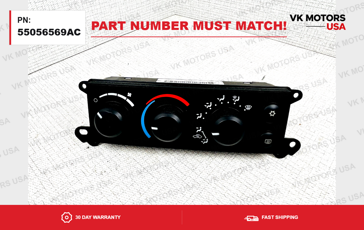 2005–2008 Dodge Ram Dakota Manual A/C Heater Climate Control OEM P55056569AC