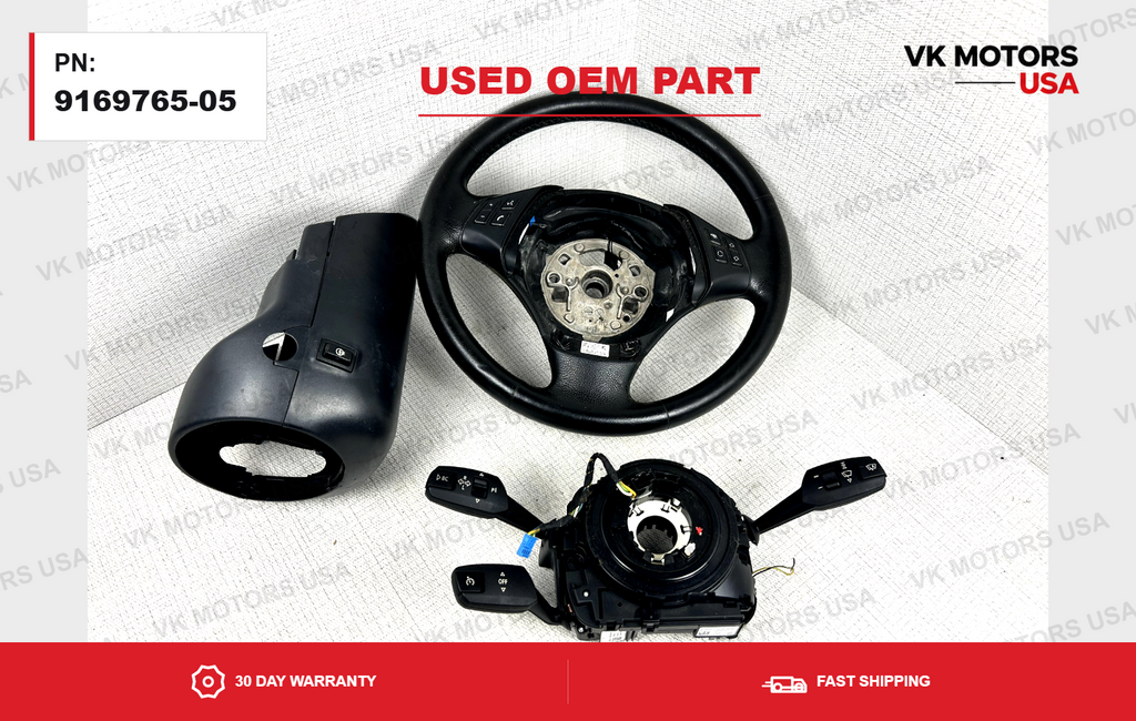BMW E90 E91 E92 E93 Heated Steering Wheel Retrofit Partial Kit OEM