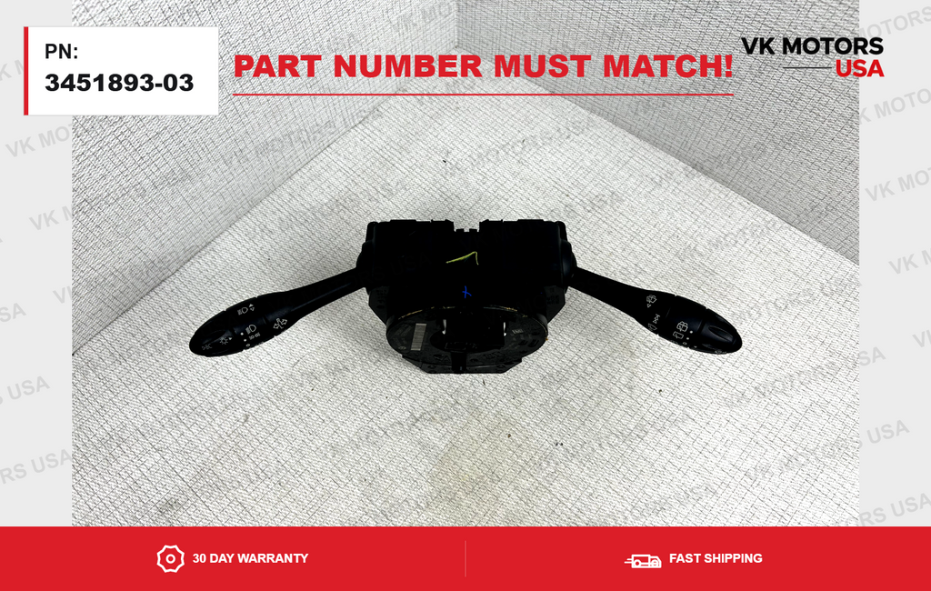 Turn Signal Wiper Switch Steering Column  3451893-03 MINI Cooper 2007–2013 OEM