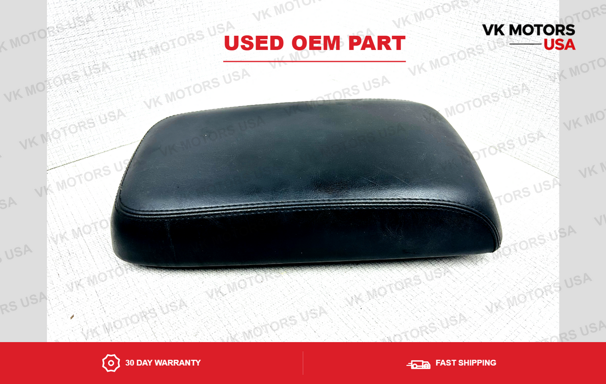 2011-2018 Dodge Charger Center Console Black Leather Black Stitch Armrest OEM