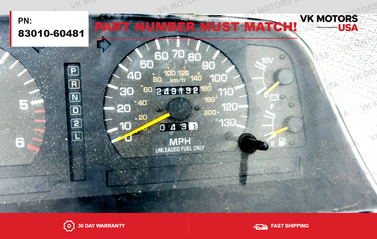 Toyota Land Cruiser 93-94 FZJ80 Locked Gauge Cluster Speedometr 83010-60481 249K
