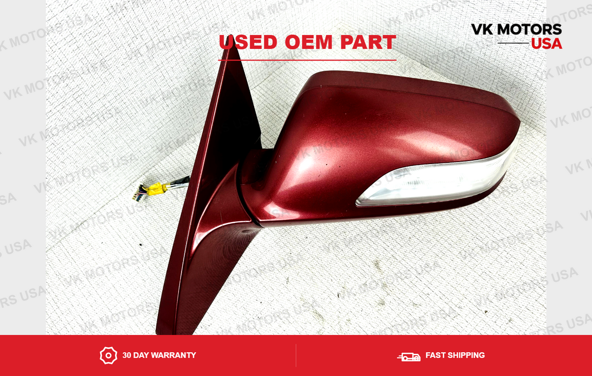 2007 2008 Acura TL Left Driver Side View Door Mirror Turn Signal OEM Red R528P