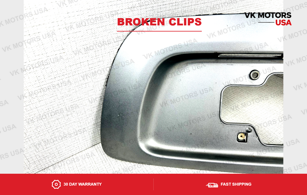 2001-2007 Toyota Sequoia Rear lift Gate License palte holder latch garnish Silver