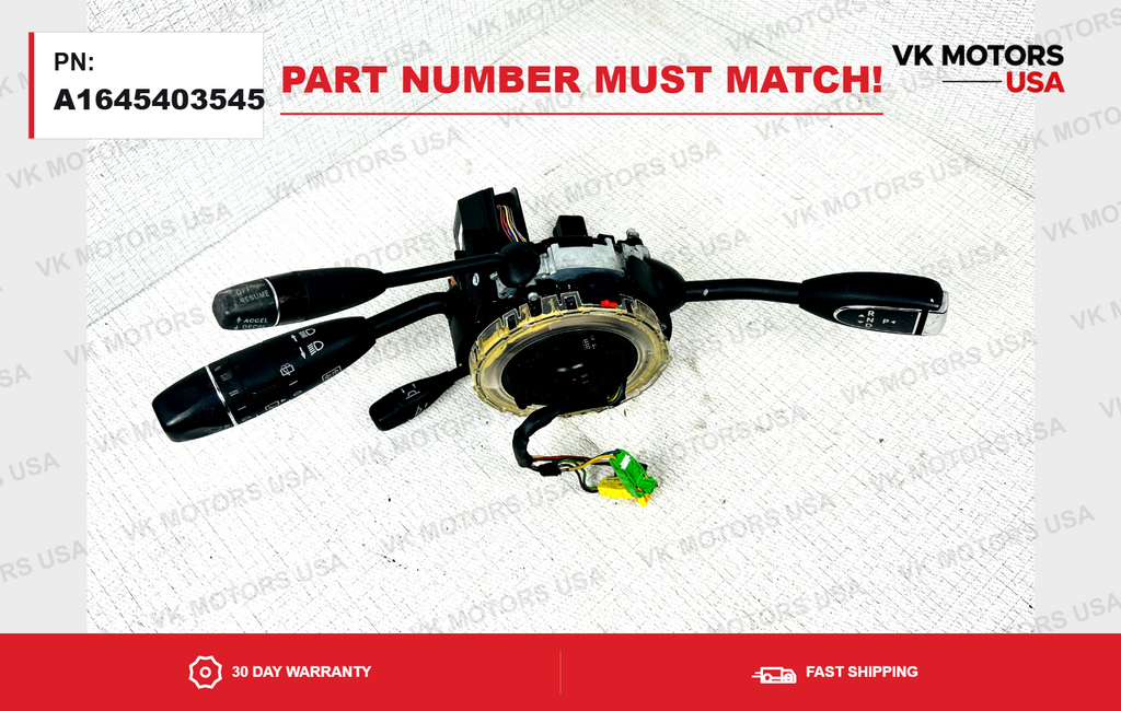 2006-10 Mercedes W251 R350 R550 Steering Column Signal Switch Clock A1645403545