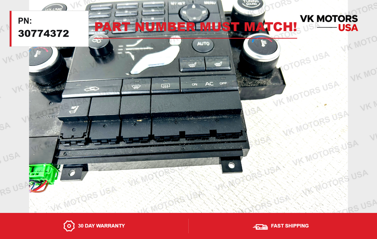 Volvo S80 Climate Control A/C Heater Temperature Panel 2007-2013 OEM