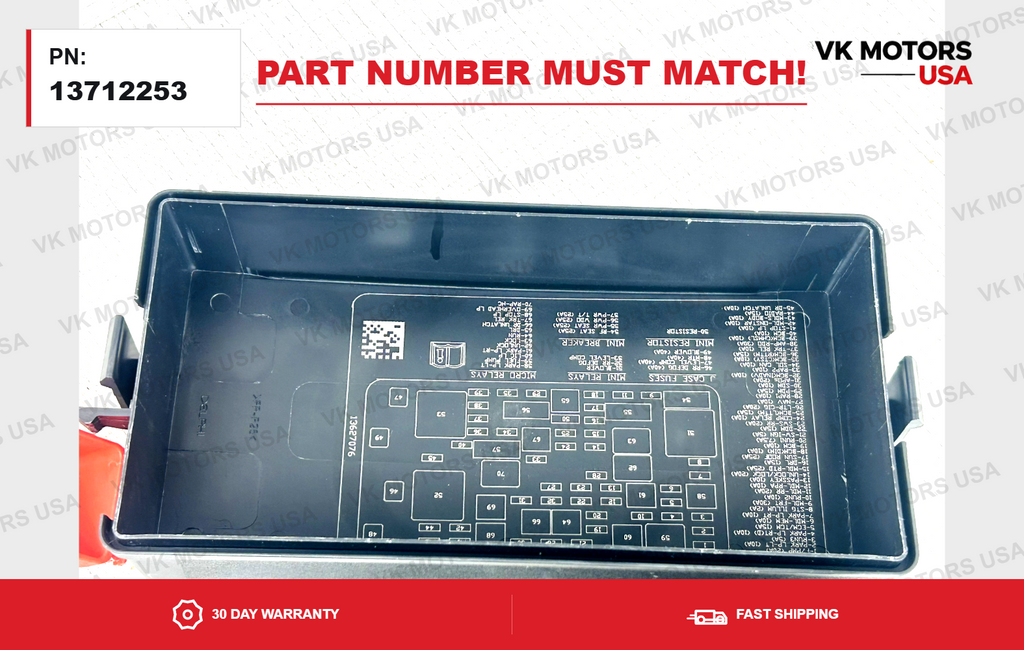 Rear Fuse Box Under Seat OEM 2008-2011 Buick Lucerne Cadillac DTS 13712253