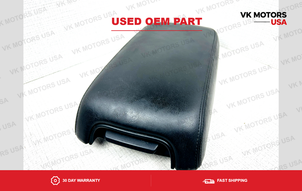 2011-2018 Dodge Charger Center Console Black Leather Black Stitch Armrest OEM