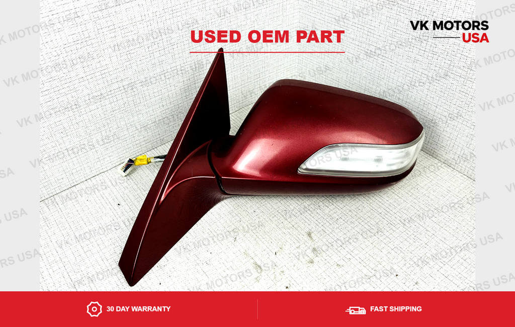 2007 2008 Acura TL Left Driver Side View Door Mirror Turn Signal OEM Red R528P