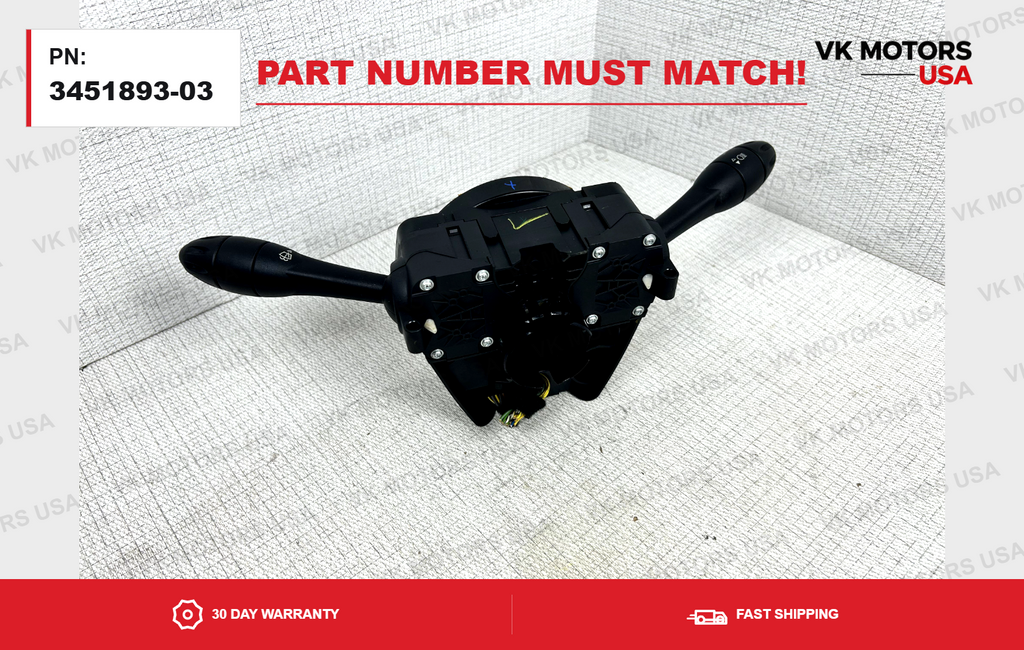 Turn Signal Wiper Switch Steering Column  3451893-03 MINI Cooper 2007–2013 OEM