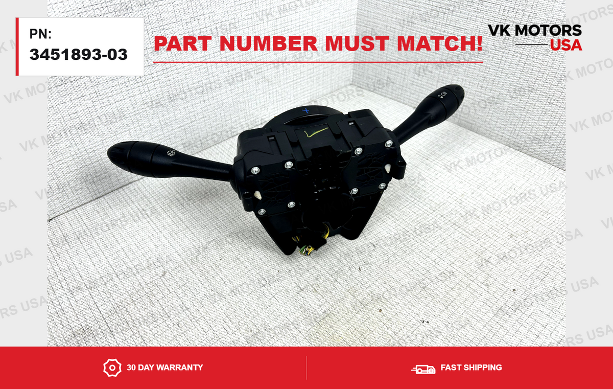 Turn Signal Wiper Switch Steering Column  3451893-03 MINI Cooper 2007–2013 OEM
