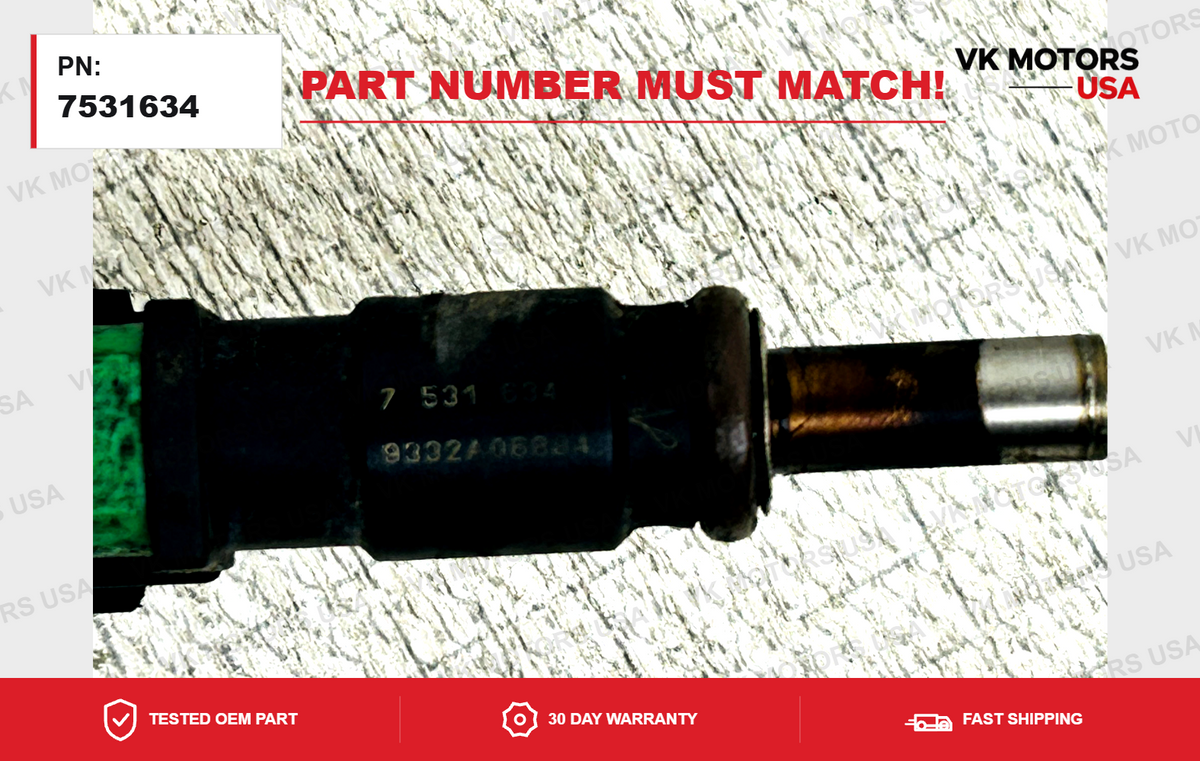 07-13 BMW E90 328i 128i N51 Engine Motor Fuel Injector Rail  OEM 7531634