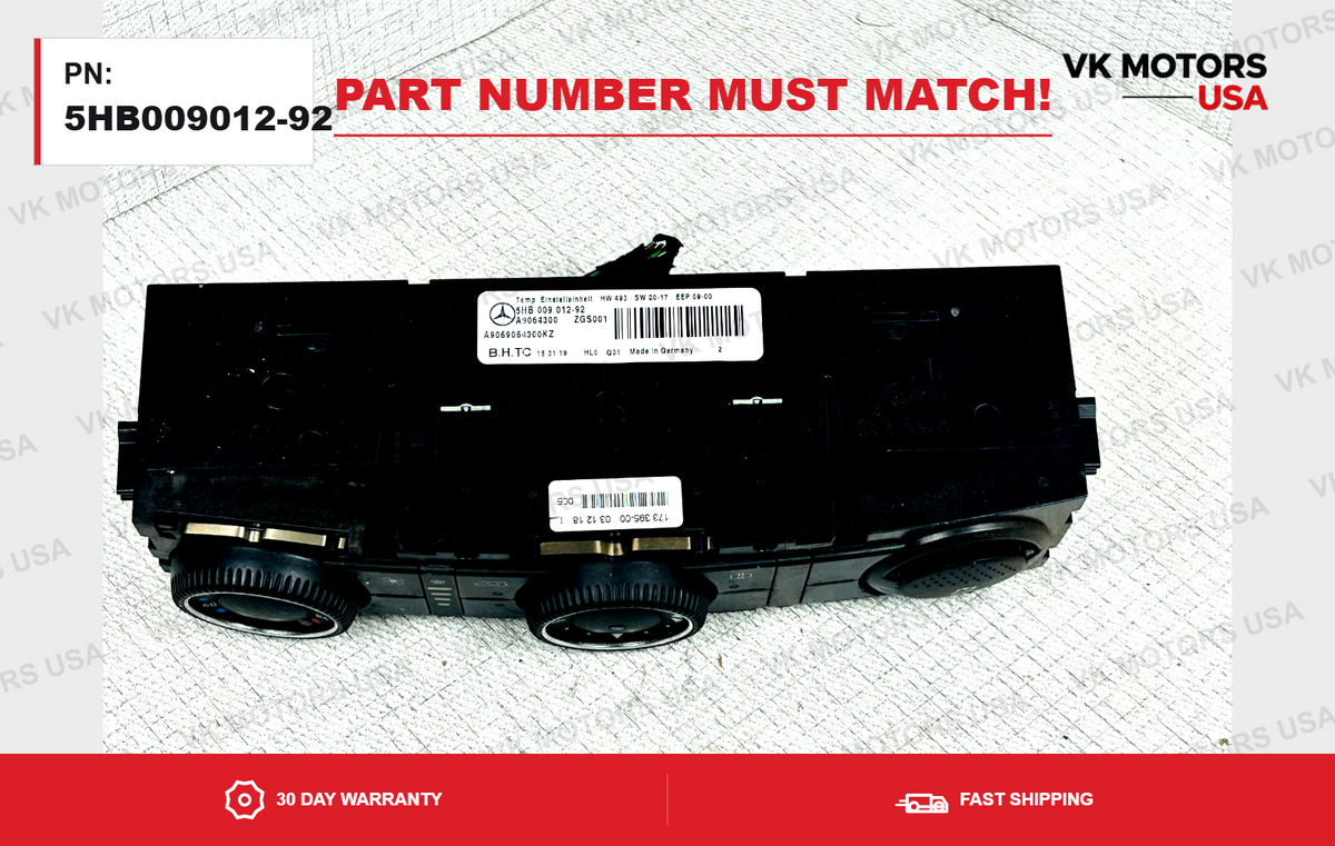 2007-2009 Mercedes Dodge Sprinter AC Heater Climate Control Unit 5HB009012-92