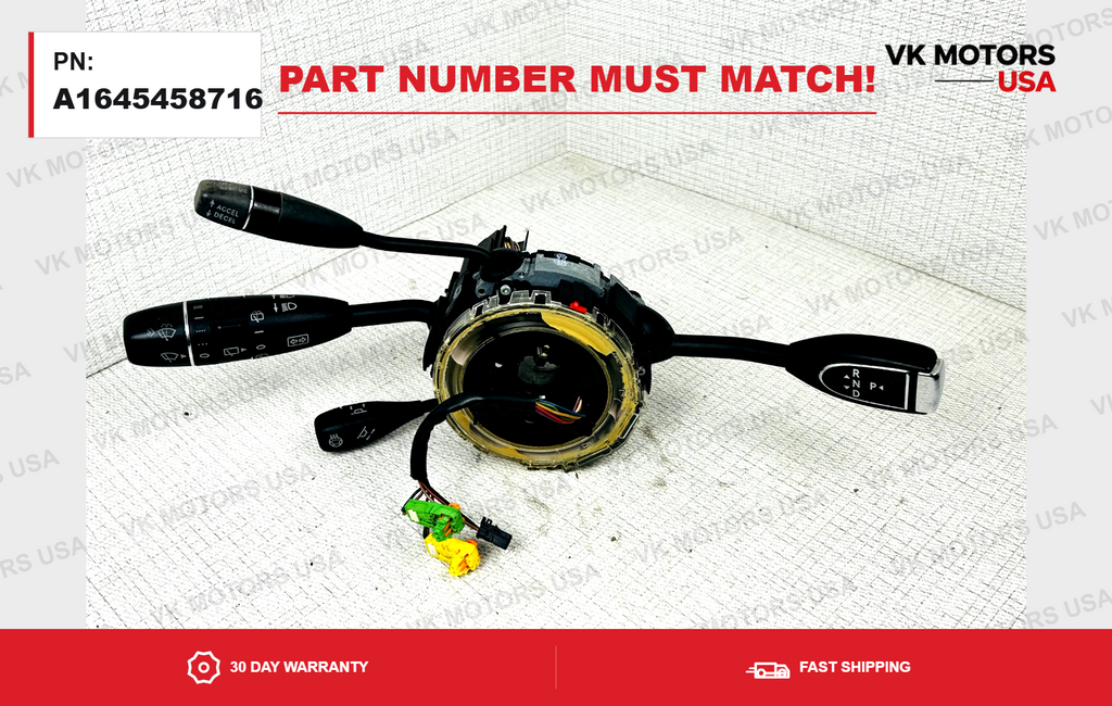 2006-2012 Mercedes-Benz W164 ML550 GL320 Steering Column Switch A1645458716 OEM